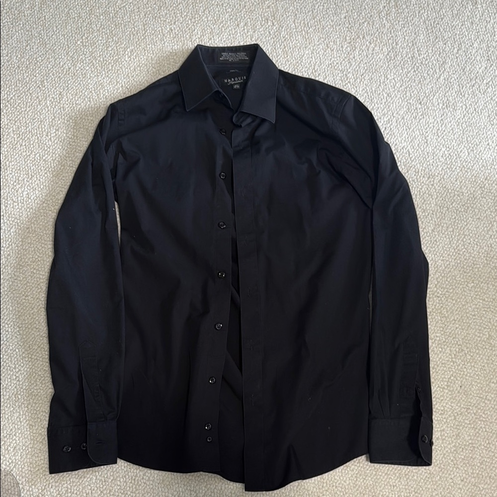 Marquise Black Dress Shirt Classic Tailored Design